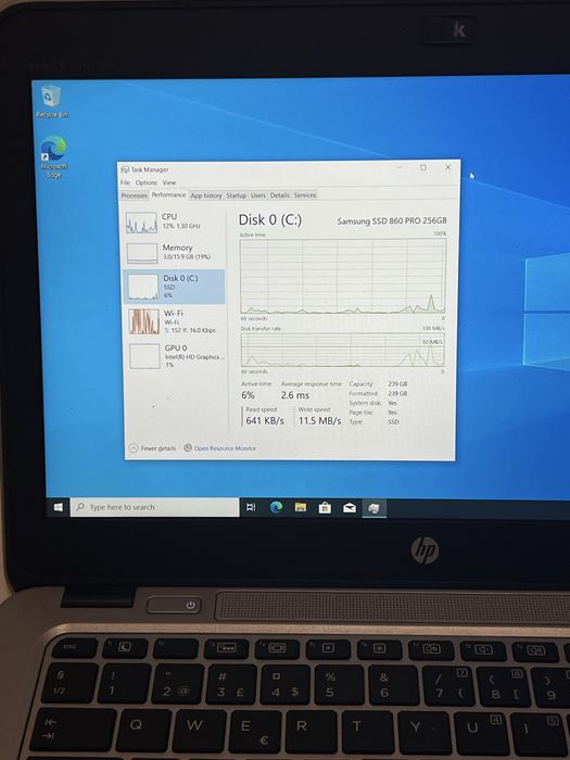 HP EliteBook 820 G3 | i5-6200U | 16GB RAM | SSD 256gb | Windows 10 Pro | 12.5