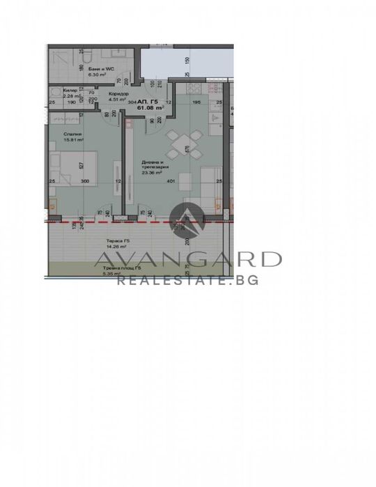 оф.19270 Двустаен с веранда и двор/ Гребна база