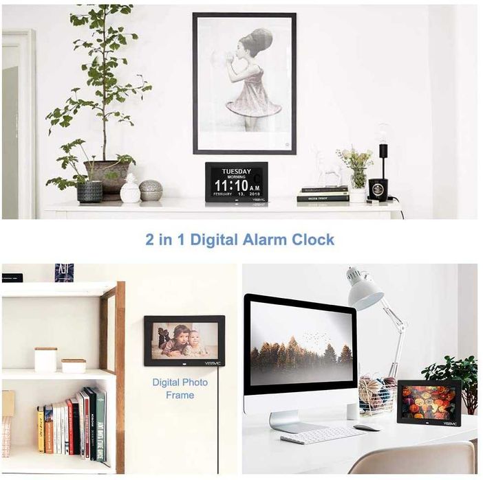 Фоторамка Цифров голям часовник -календар- фоторамка Exmate