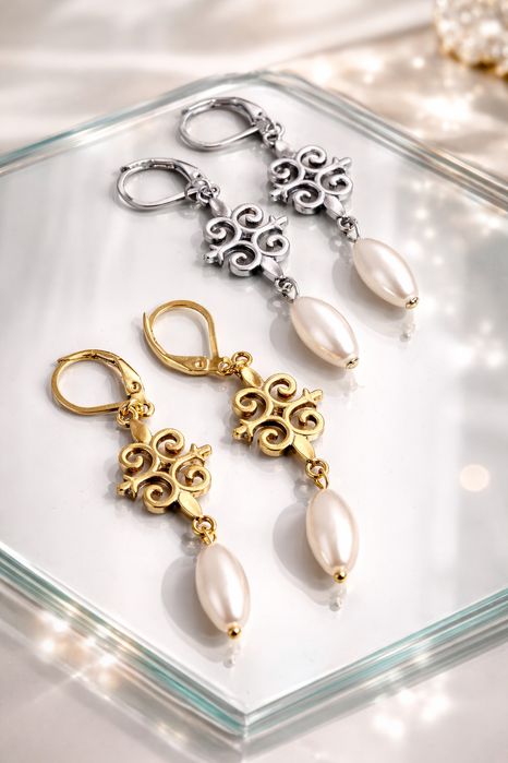 Этно украшение. Серьги и браслет.