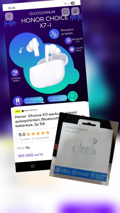 Earbuds simsiz quloqchin