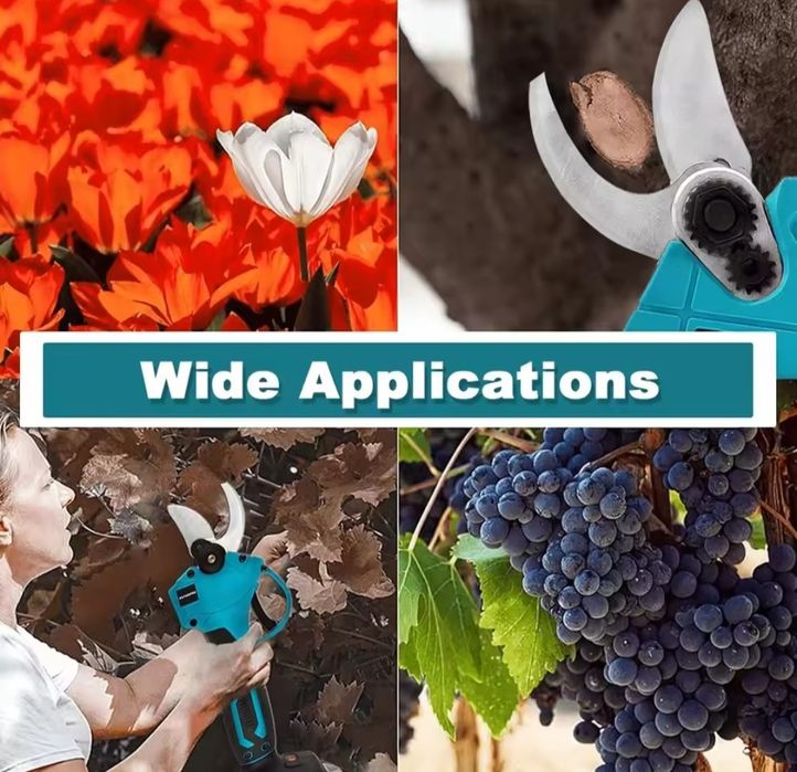 Градинска акумулаторна лозарска ножица 48V/8Ah с 2 батерии и куфар