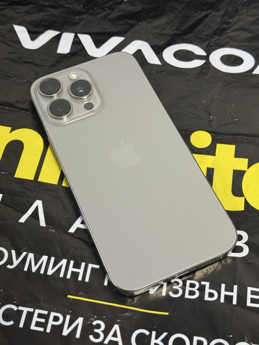 КАТО НОВ 256GB iPhone 16 Pro Max Vivacom Гаранция 2027г Natural