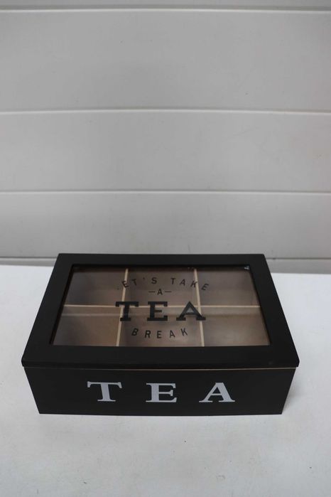 Кутия за чай  ​​Galileo Sibyl с 6 вътрешни слота, черна