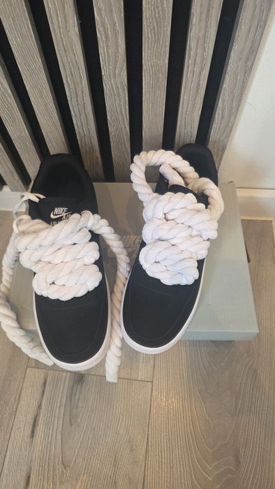 Vând adidași nike air force 1 black  rope 38