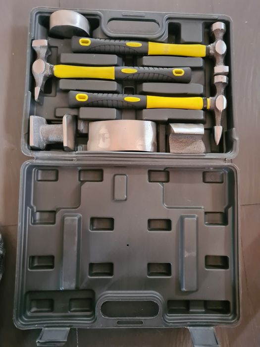 Set ciocane și nicovală de îndreptat caroserie tinichigerie auto, 7 pi