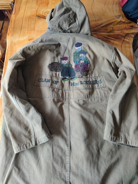 Винтидж Iceberg топла военна парка шуба с дебела подплата качулка Хл