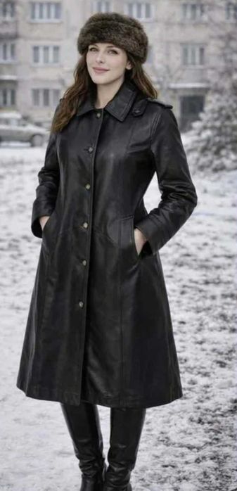 Palton dama piele naturala ROVEX, romanesc– CA NOU, Elegant, Clasic