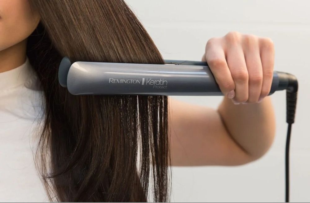 Преса за коса Remington Keratin Protect S8598, Керамично покритие, 230°C, Сива