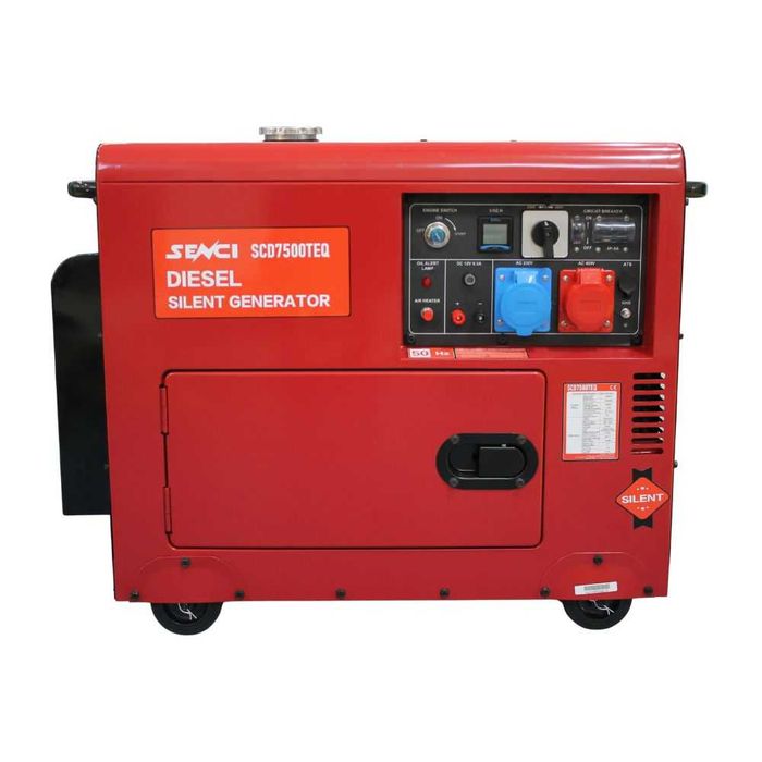 Generator insonorizat SENCI SCD7500TEQ P.max=6,9kVA 230V/400V, Diesel, fara ATS