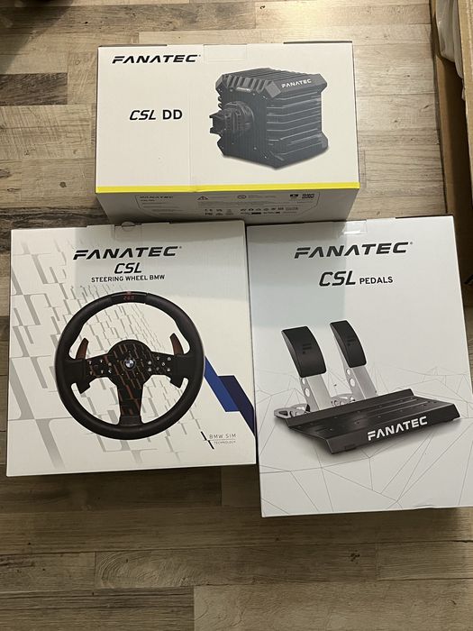 Чисто Нови! Fanatec CSL DD 8nm + CSL BMW волан + CSL педали!
