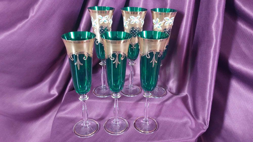 Фужеры Богемское стекло (Чехия)