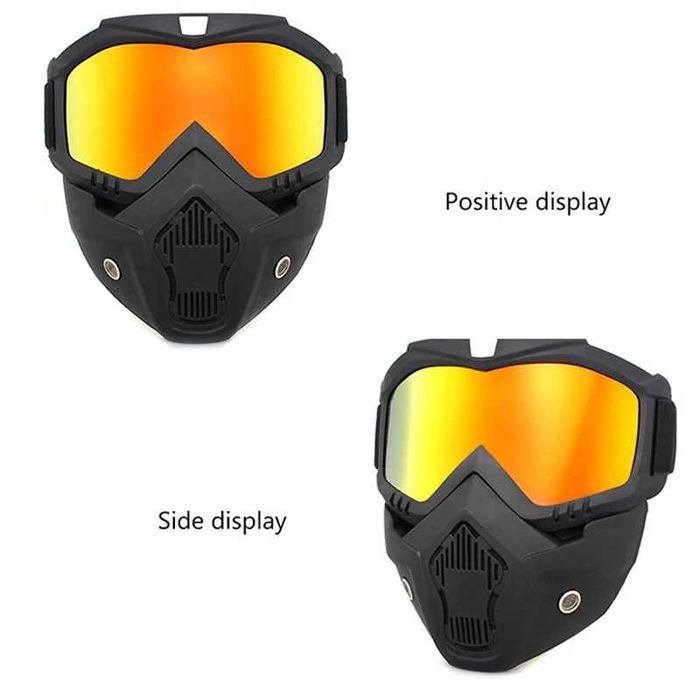 Ochelari + Masca paravant detasabil echipament sportiv moto atv paintb