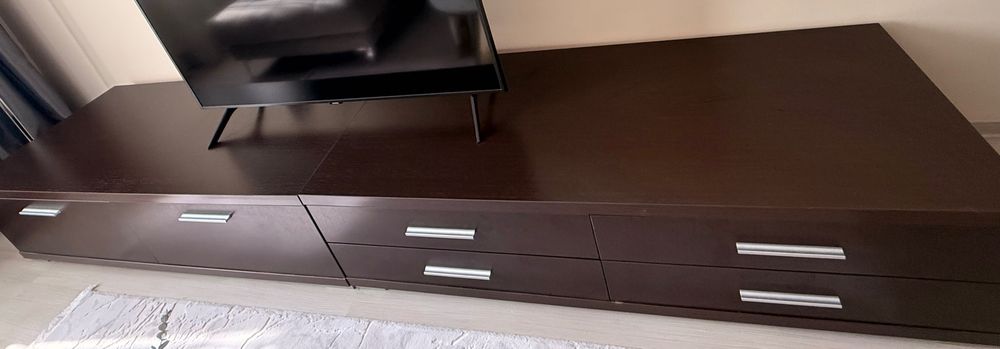 Set Mobilier Living-Comoda TV+Masa de Cafea+Comoda  (Wenge)