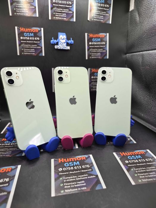 iPhone 12 / Green / 128GB / Baterie 100% / Garanție 12 luni / Rate