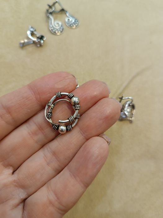 Сребърни обеци различни модели