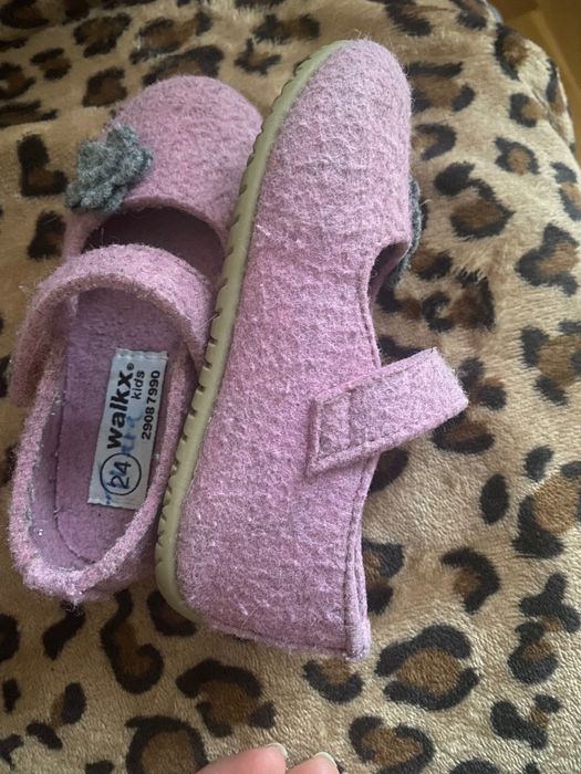 Papuci din lana, 16 cm interior