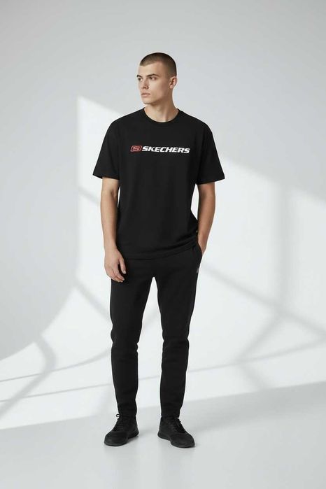 Мъжка тениска, SKECHERS, Graphic Tee, Черен