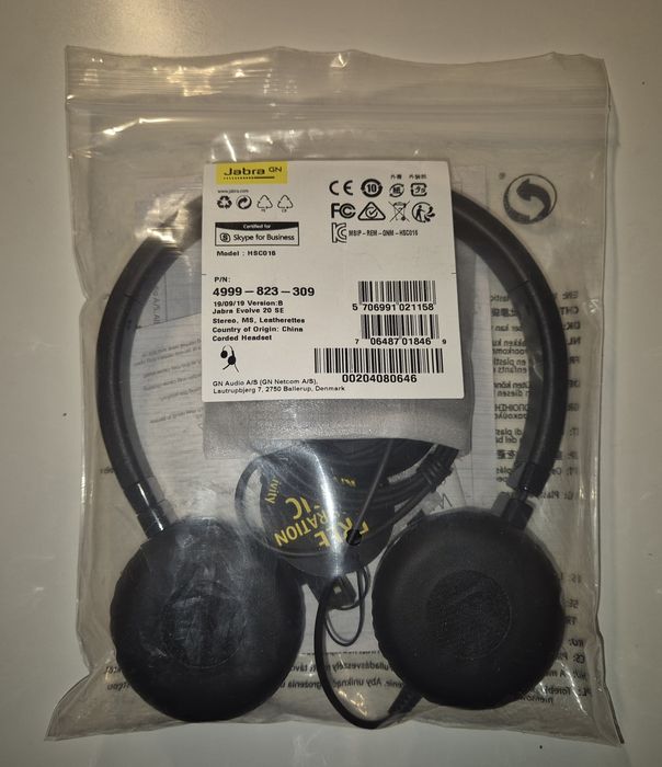 Casti Stereo Jabra Evolve 20 SE cu microfon pt gaming sau apeluri