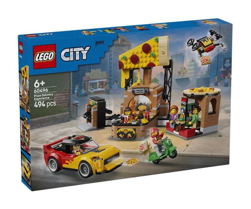 Lego Citty 60496 - Pizza Delivery Experience With Vehicles