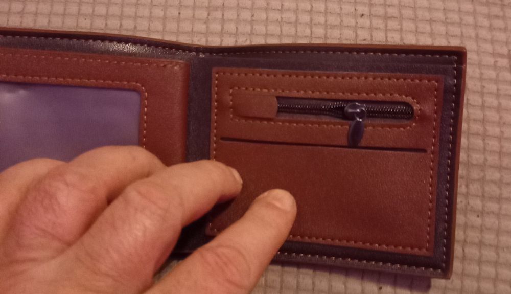 Portofel pielea naturala Antifurt