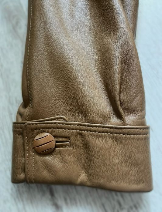 Trench / pardesiu nou nepurtat din piele naturala