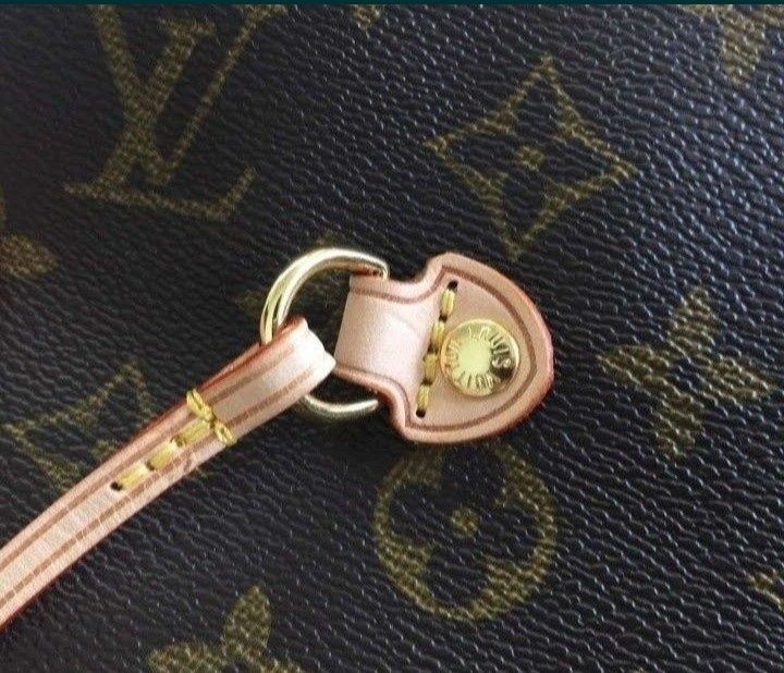 Geanta LV Neverfull piele naturala 100%,saculet,factura,card,certifica