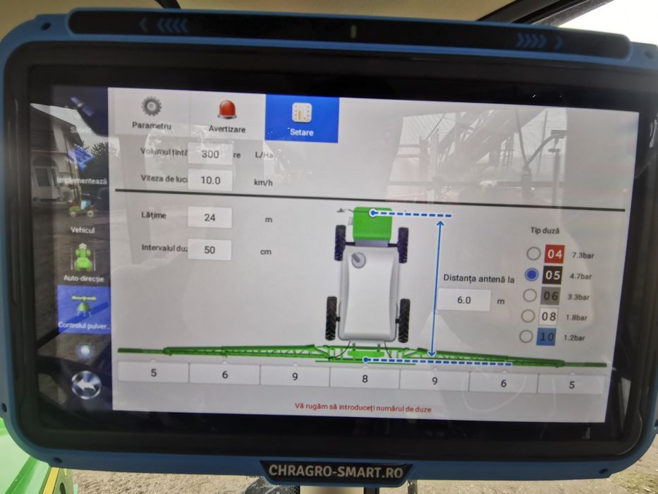 GPS cu autoghidare pentru tractor cu precizie 2,5 cm