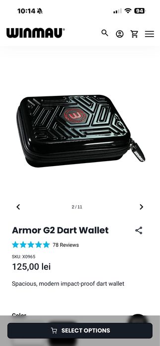 Armour G2 wallet nou - sigilat dartz sageti , profesionale