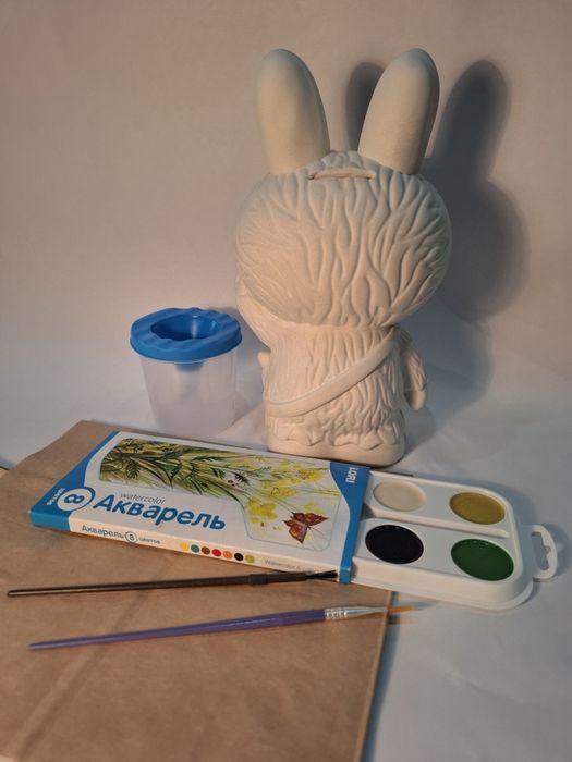 Лабубу копилка для раскраски Labubu