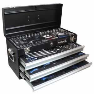 Метален куфар с инструменти 3 рафта 145ч