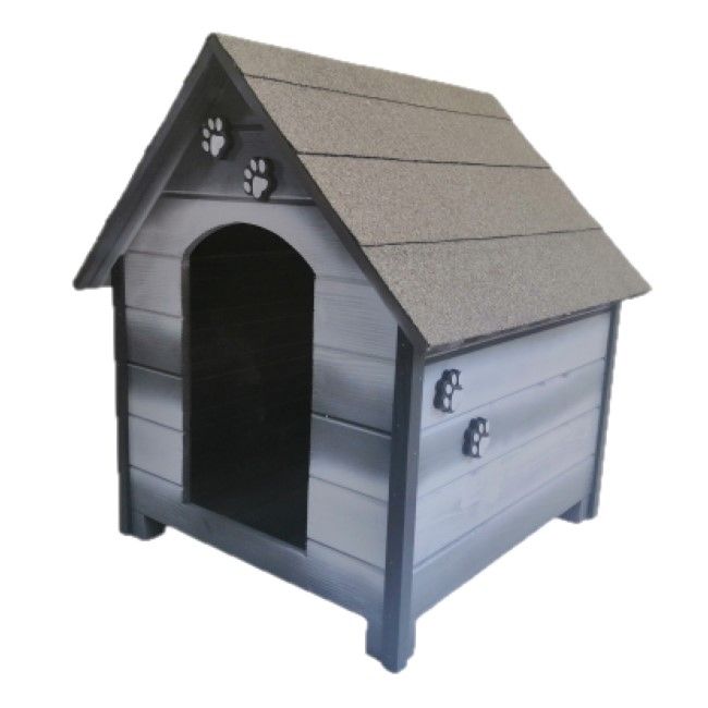 Къща за куче - Сива,размер Л - Къщичка за кучета,Колиба за кученца