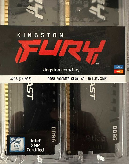 Memorii Ram Kingston Fury Beast 2x16GB (32GB) DDR5 6000MT/s CL40 XMP