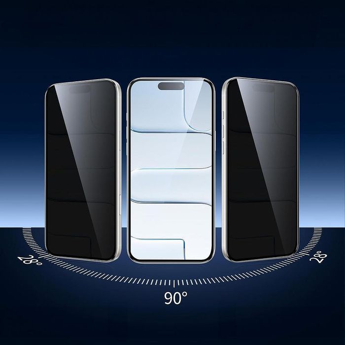 Privacy 5d стъклен протектор за apple iphone 17 air - anti spy - tempe