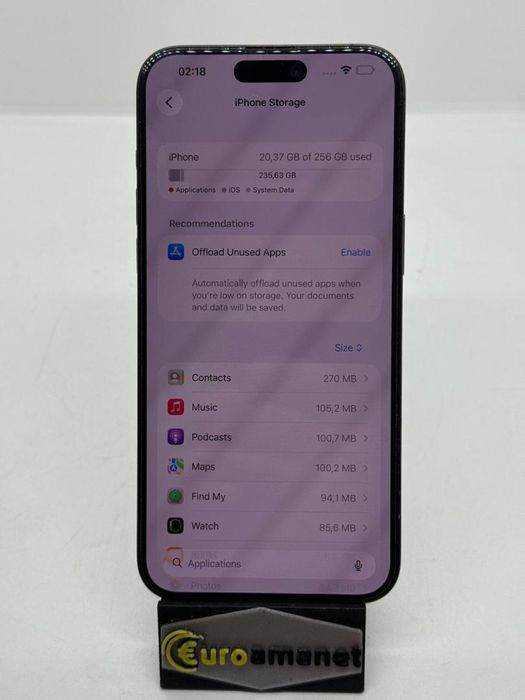 Telefon mobil Apple iPhone 15 Pro Max, 256GB, 5G, Black Titanium -A-
