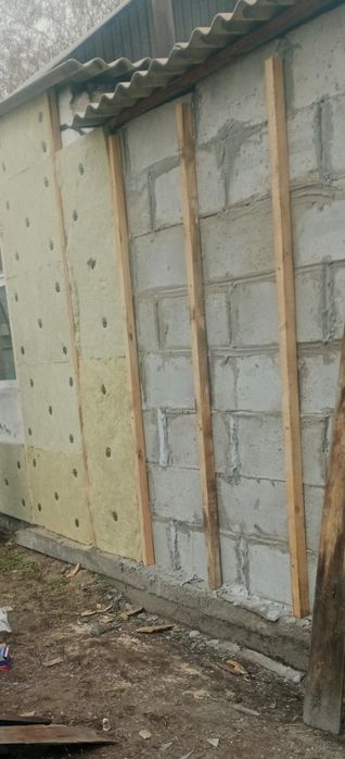 Утеплеям стена обшивка стены проф листом