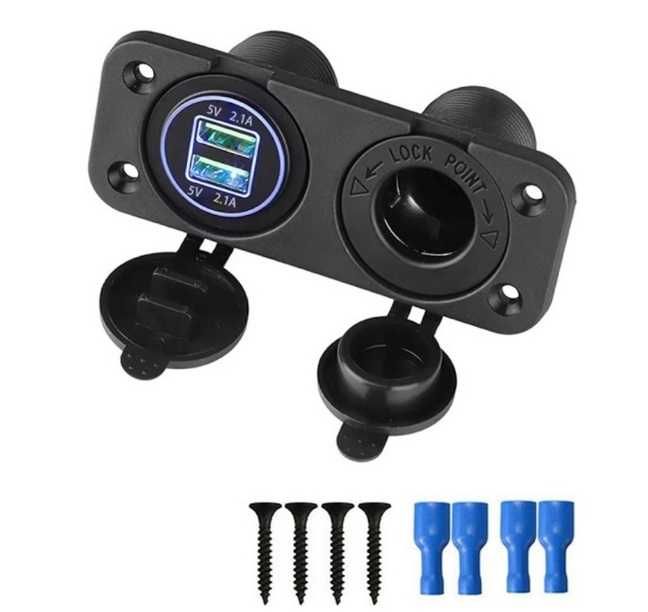 Панел за табло,  Волтметър за вграждане табло, 4.2А с 12V