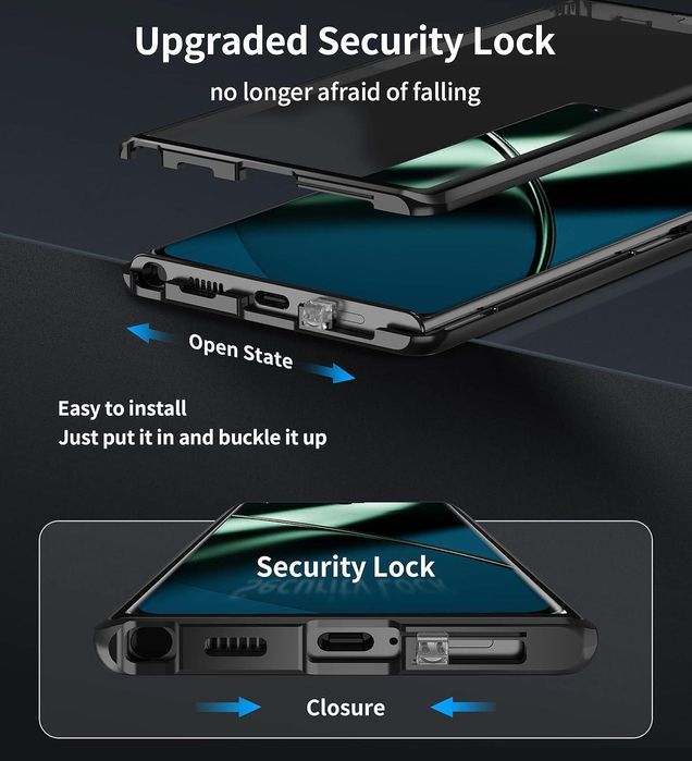 Двоен магнитен кейс за huawei pura 80 ultra със защита на камерите