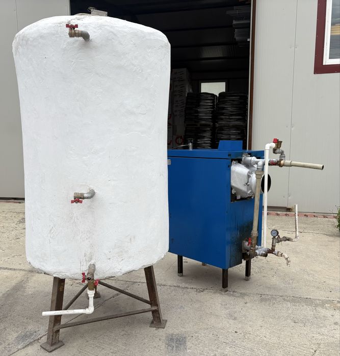 Centrala lemne 25 kw si puffer izolat 1000 litri