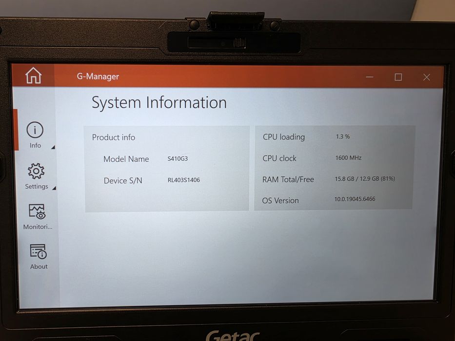 Getac S410 G3 (Rugged Touch + 4G)