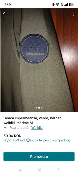 Geaca impermeabila bărbați mărime M waikiki