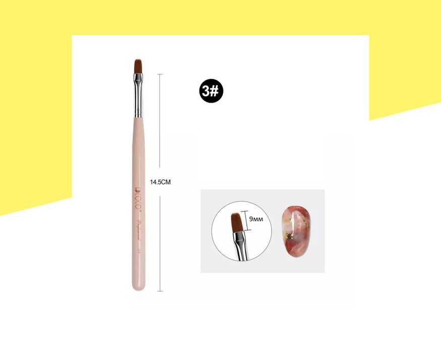 Професионална плоска четка овал GDCOCO #3