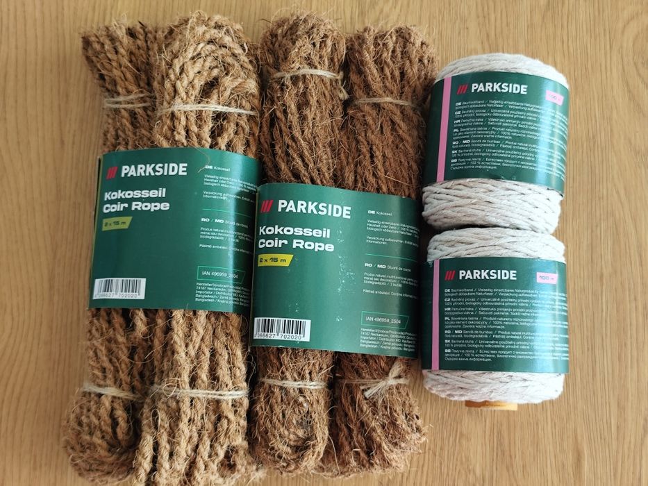 Set sfoară cocos și bobine bumbac