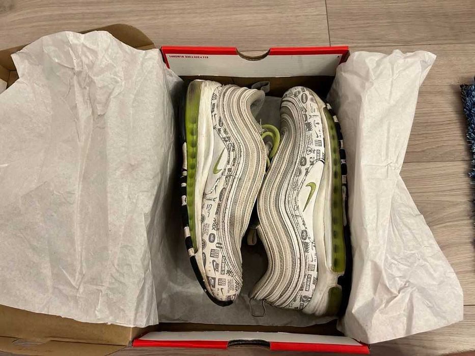 AIR MAX 97 alb cu verde