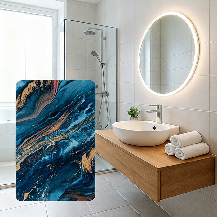 Covoras de baie antiderapant absorbant cu uscare rapida 80x50 cm