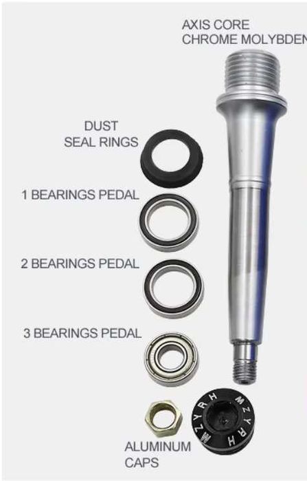 MZYRH Педали за колело алуминиеви с железни пинове