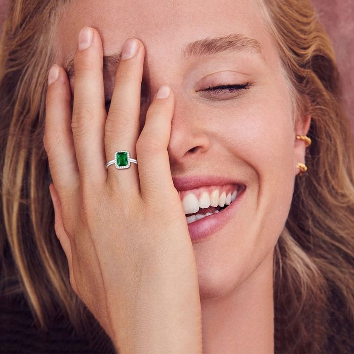 Inel Argint 925 cu piatră Smarald