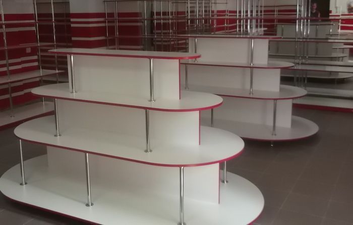 Полки прилавка для магазинов