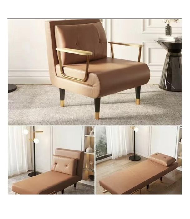 кожаная кресло раскладушка