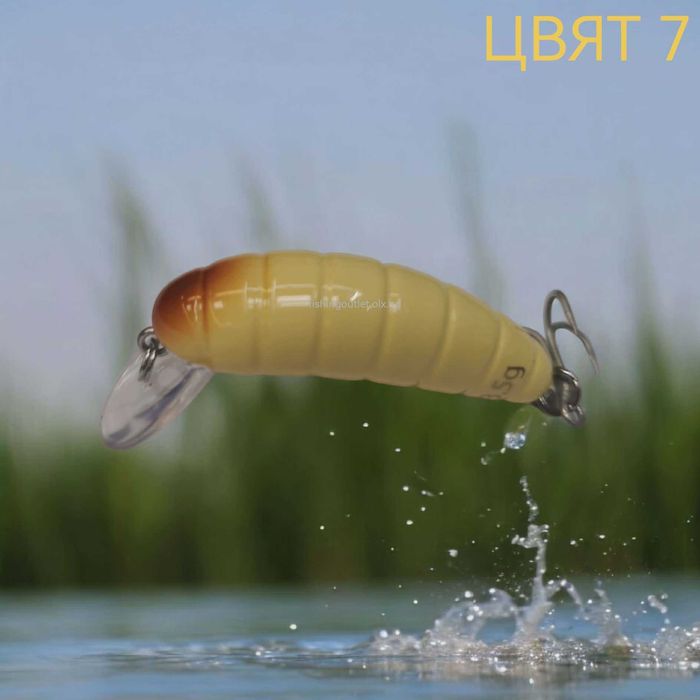 Микро воблери Okinwa - ларва на восъчен молец (КАМОЛА) - 3.5гр / 40мм